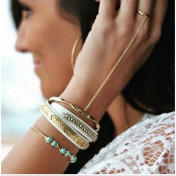 [Stella and Dot] Gilded Path Double Wrap bracelet - Picture 2 of 5